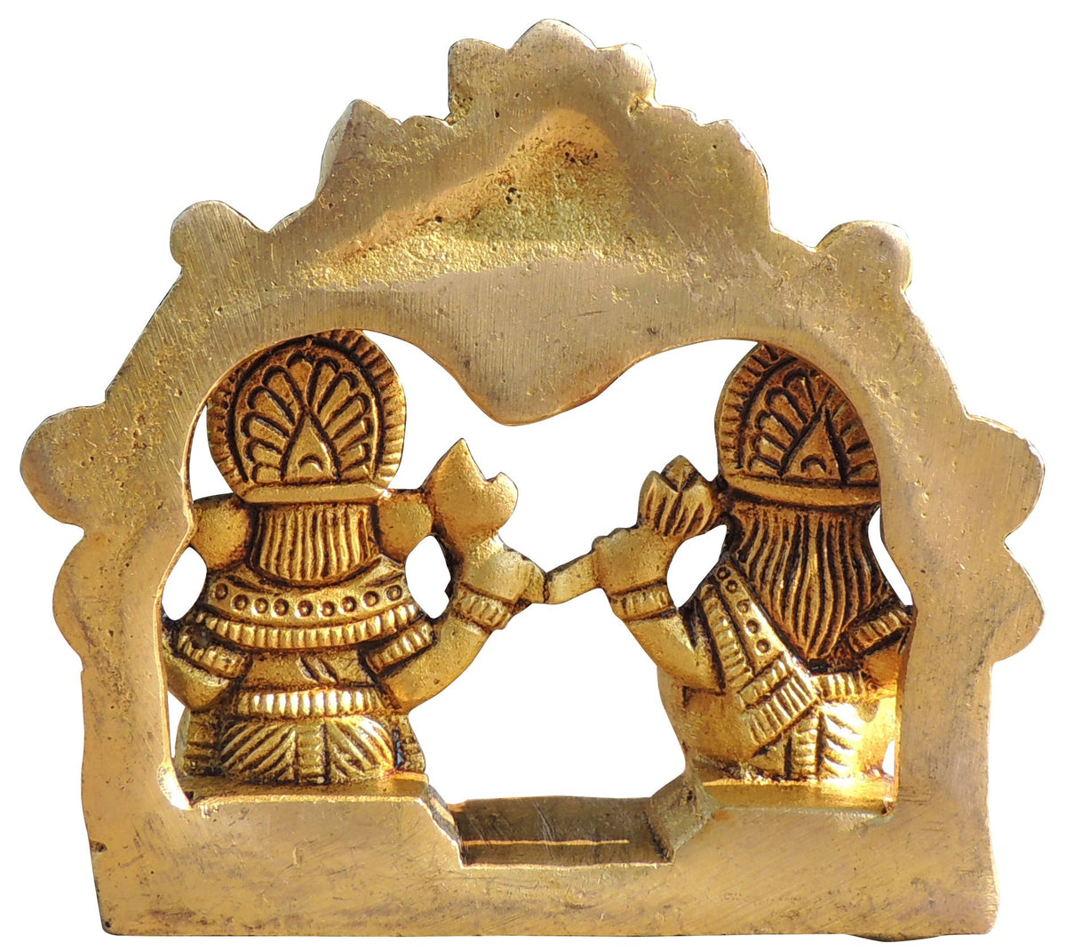 Brass Showpiece Laxmi Ganesh God Idol Statue - 3.5*1.2*3.2 Inch (BS645 R)