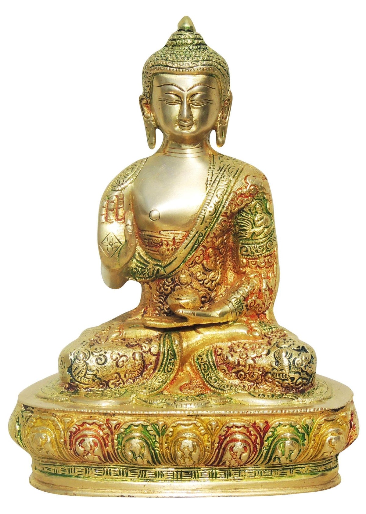 Brass Showpiece Buddha Big Statue - 8*4*10 inch (BS660 A)