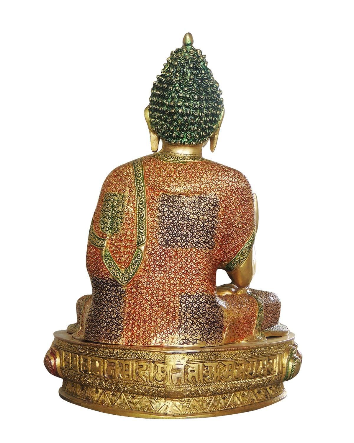 Brass Showpiece Buddha Statue - 16.4*11.5*21.5 inch (BS660 E)