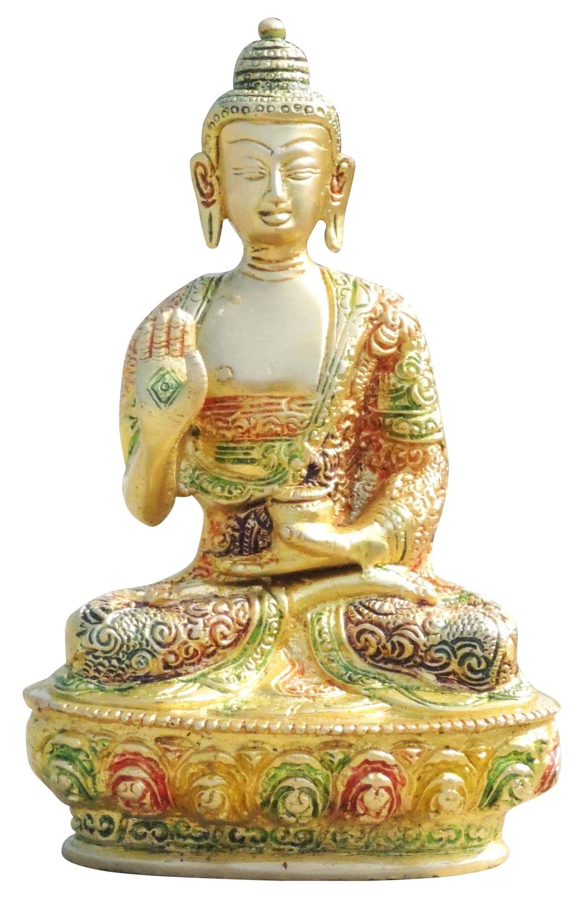 Brass Showpiece Buddha Statue - 4.7*3*7.7 inch (BS660 Y)