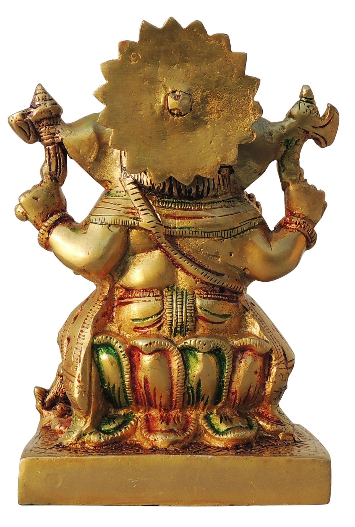 Brass Showpiece Ganesh Ji God Idol Statue - 5.2*3.2*6.7 inch (BS667 B)