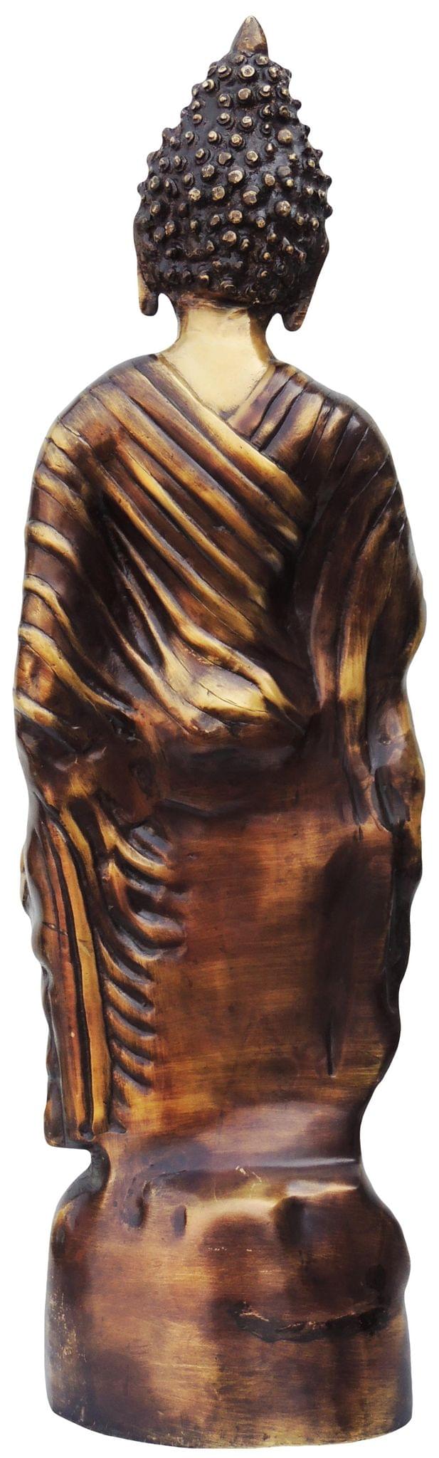 Brass Showpiece Standing Budha Statue - 7.5*6*25 Inch (BS723 A)