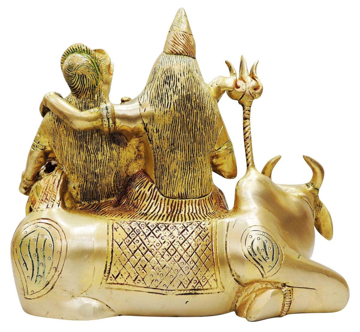 Brass Showpiece Shiv Parivar With Nandi Statue - 9*4.5*8 Inch (BS736 B)