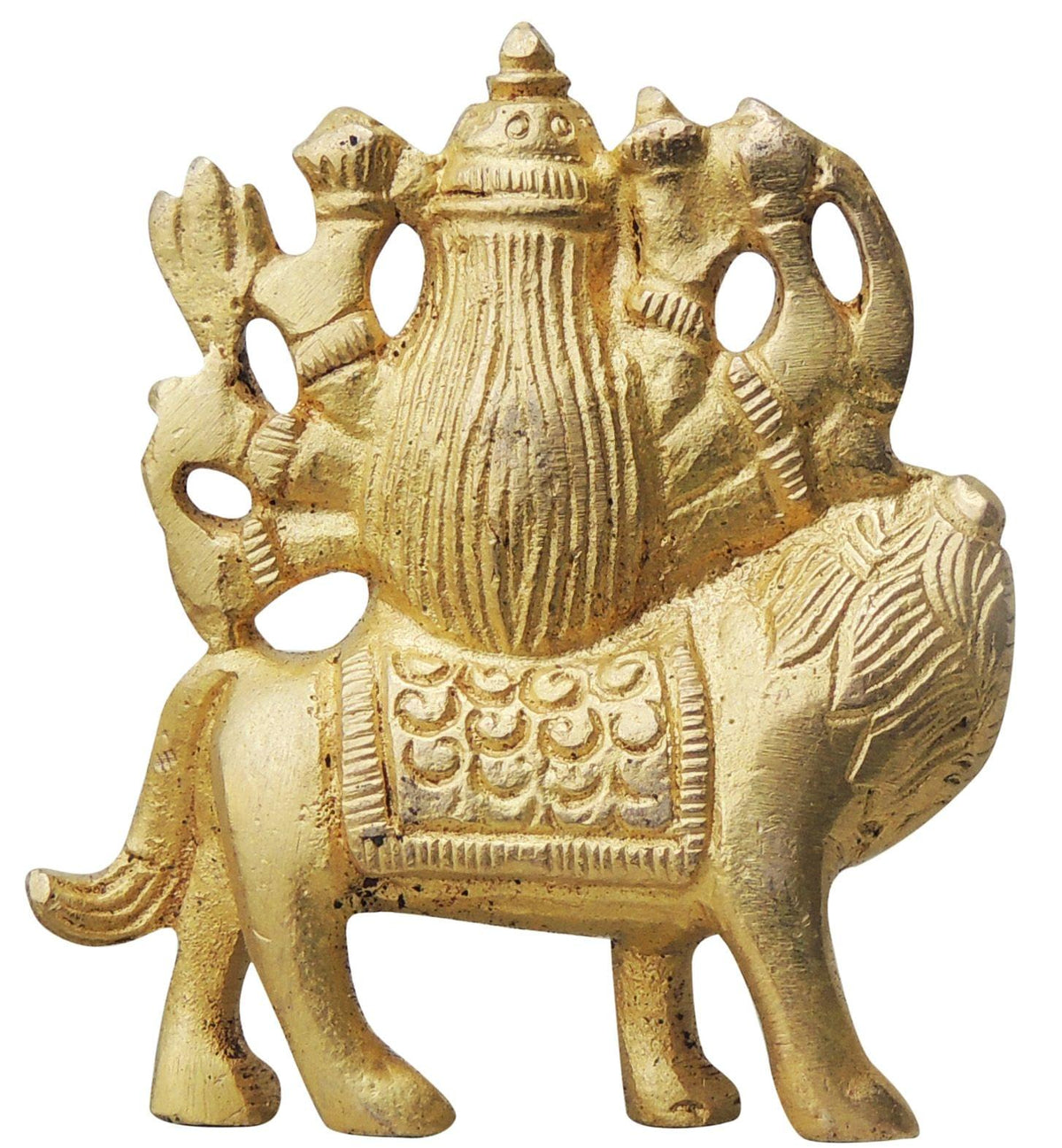 Brass Showpiece Durga Ji God Idol Statue - 2.3*0.7*2.5 inch (BS746 B)