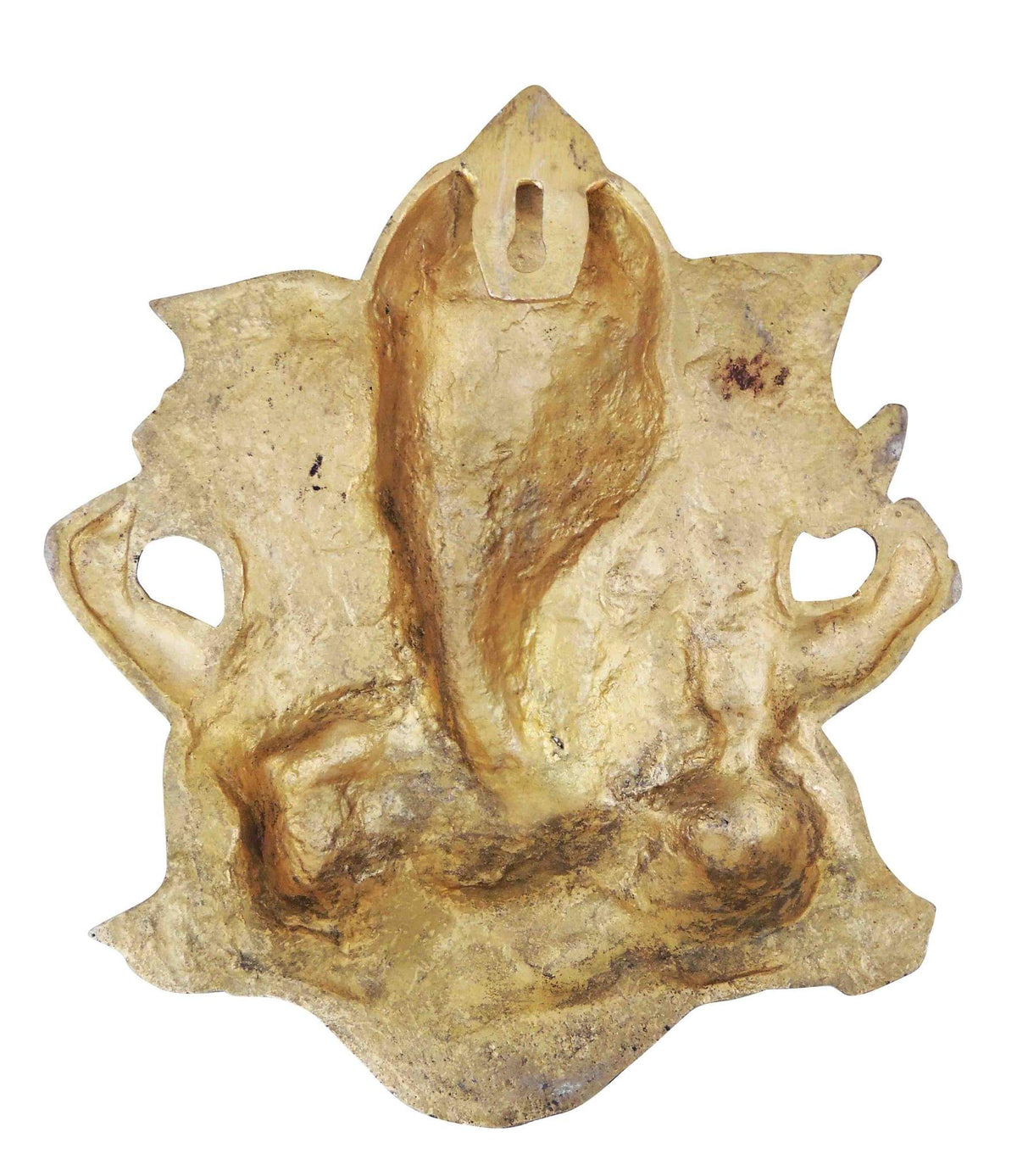Brass Wall Hanging Showpiece Ganesh With Stone Finish - 8.8 Inch (BS794 B)