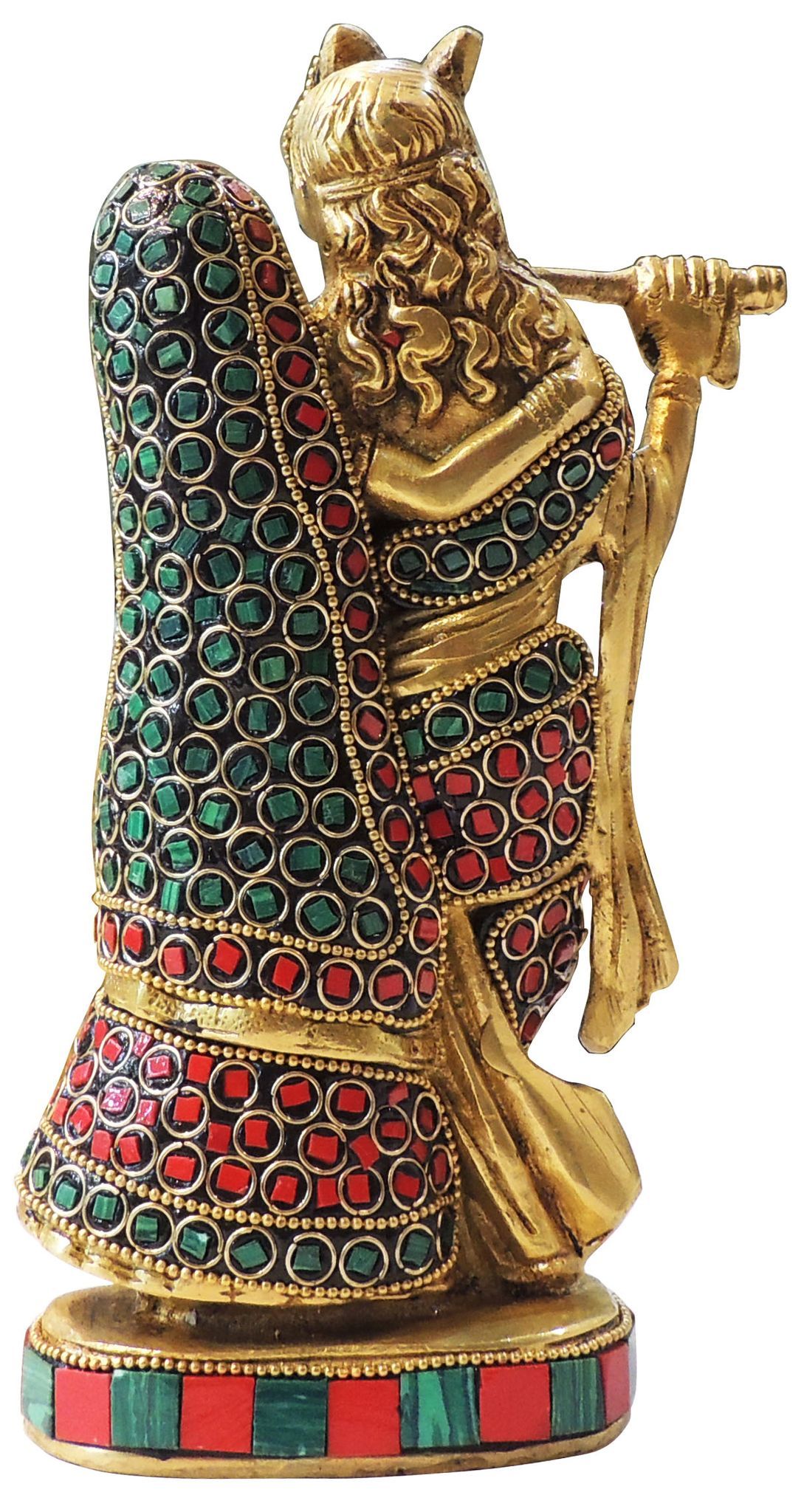 Brass Showpiece Radha Krishna God Idol Statue - 4.2*2*8.2 Inch ( BS836 A)