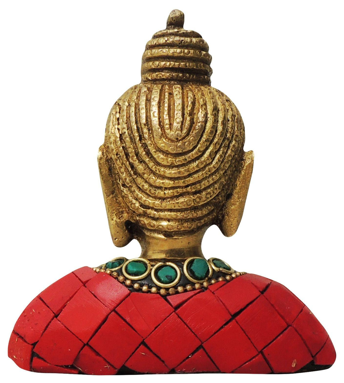 Brass Showpiece Buddha face Statue - 3*1*3.5 inch (BS840 B)