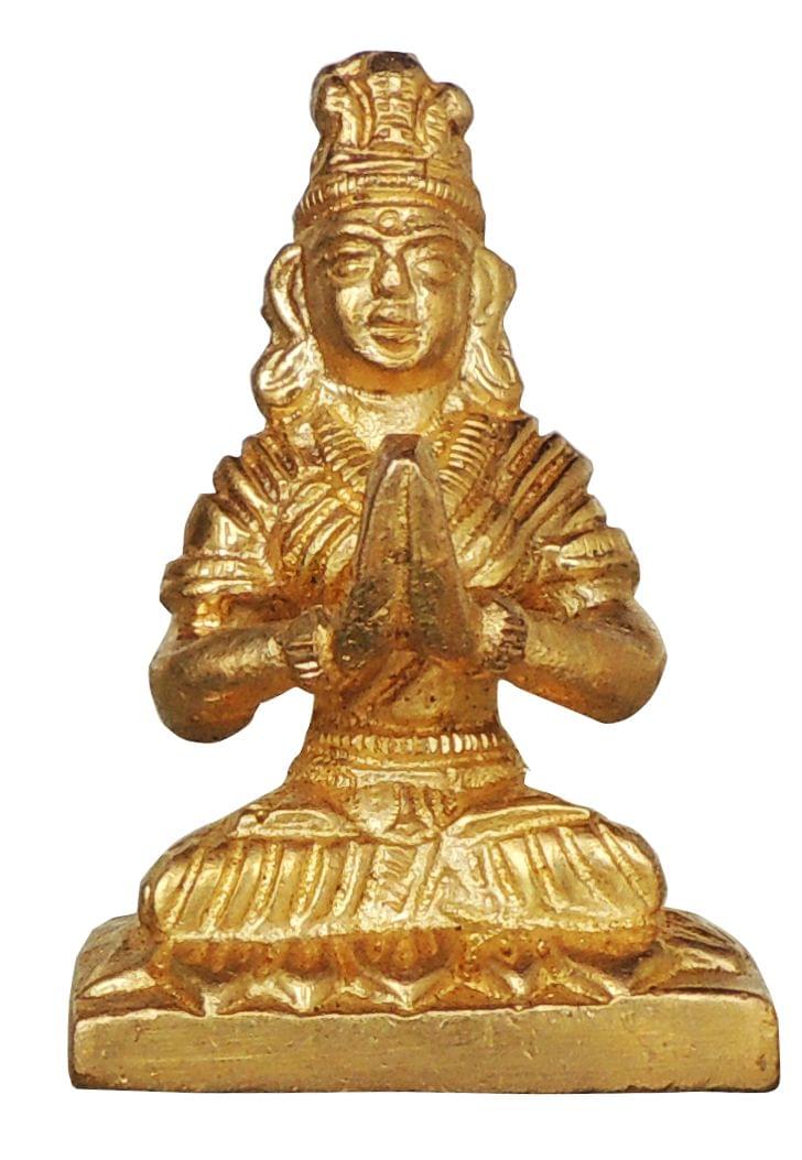 Brass Showpiece Parvati Ji Idol Statue - 1.6*1*2.3 inch (BS872 A)
