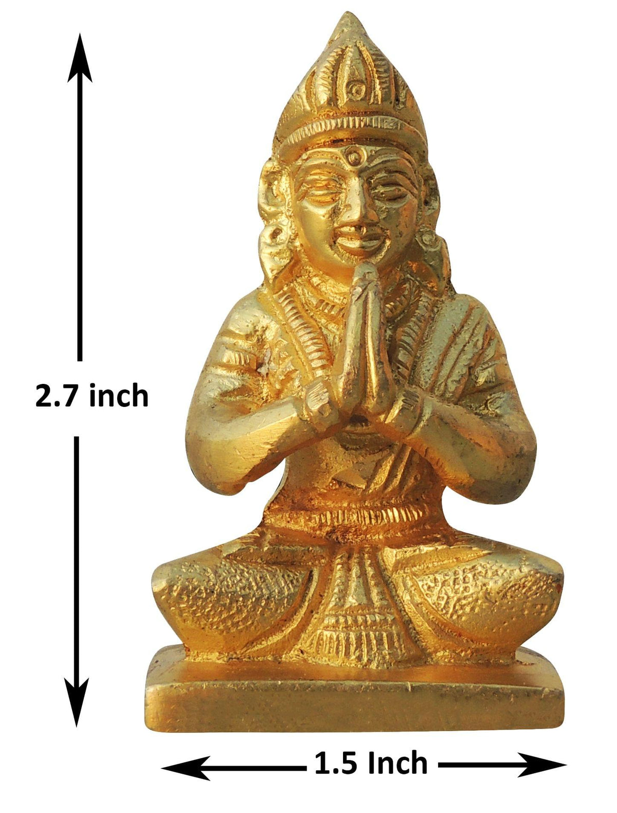 Brass Showpiece Parvati Ji Idol Statue - 1.5*1.2*2.7 inch (BS872 D)