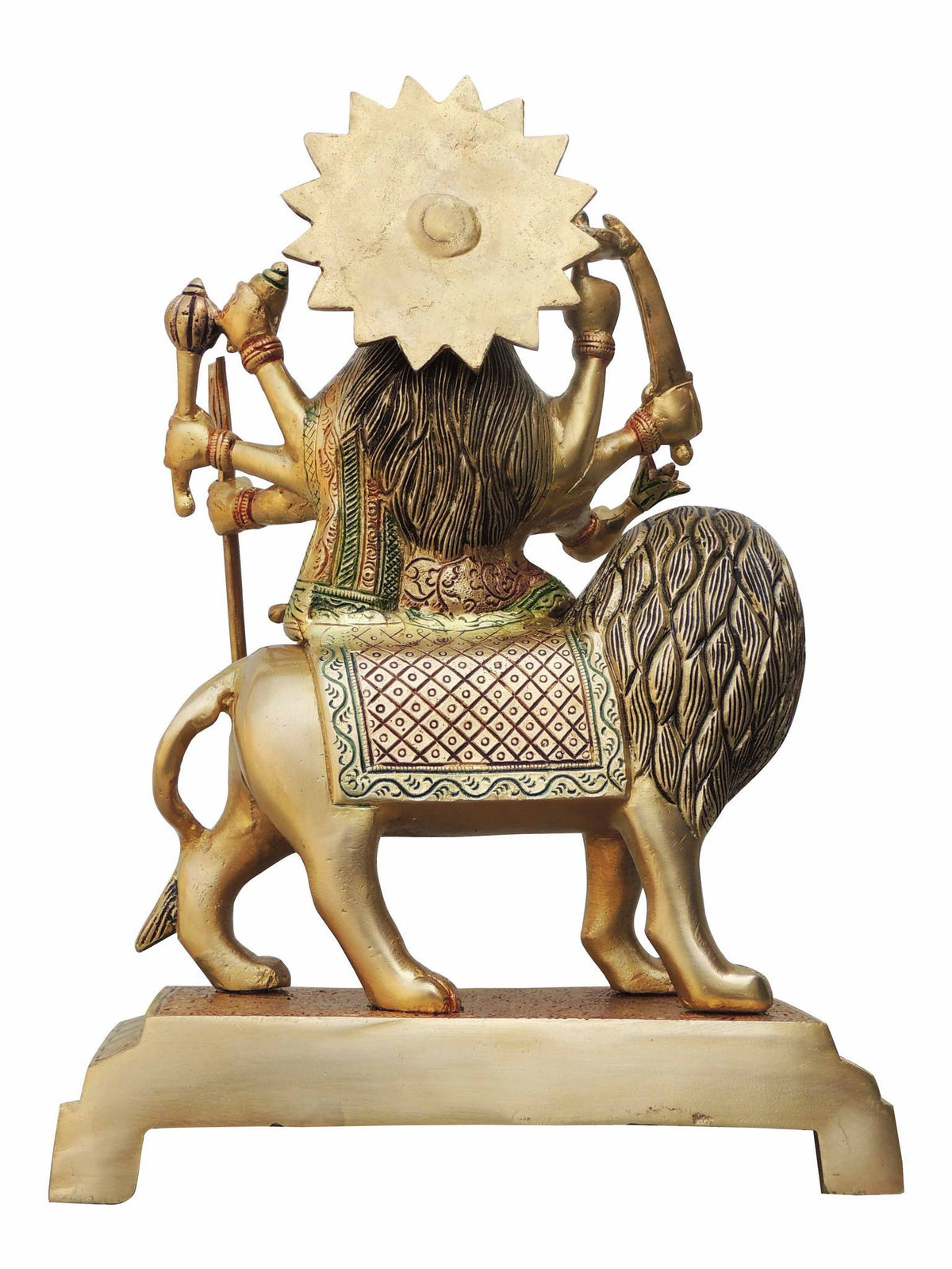 Brass Showpiece Durga Ji God Idol Statue - 9*4.2*12.5 inch (BS937 C)