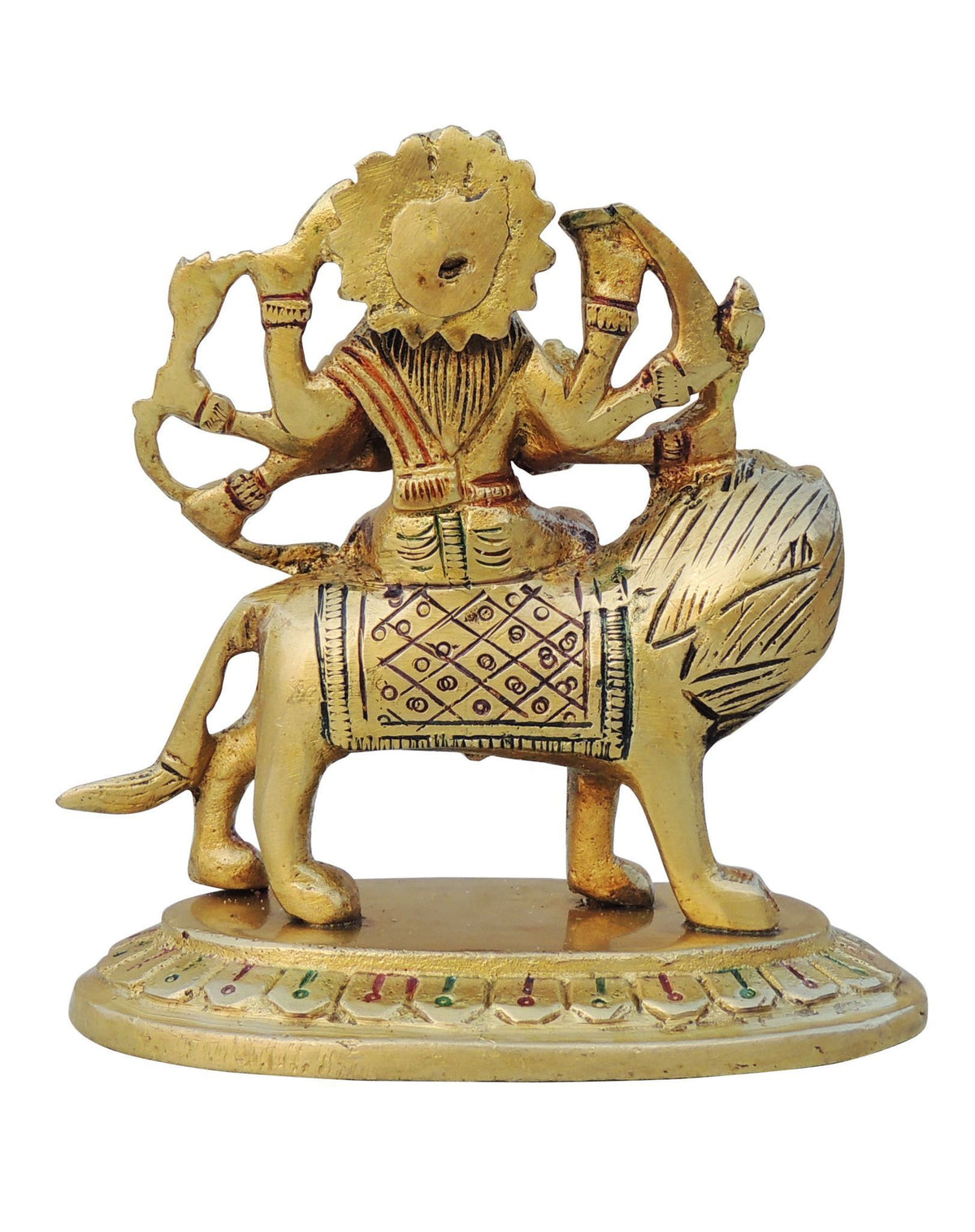 Brass Showpiece Durga Ji God Idol Statue - 4*2.5*4 Inch (BS937 O)