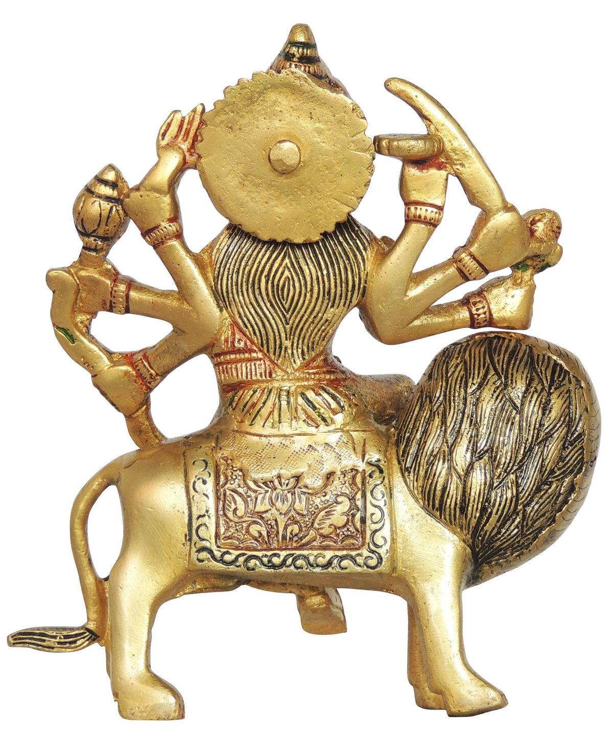Brass Showpiece Durga Ji God Idol Statue - 5.5*2*6.5 Inch (BS937 U)