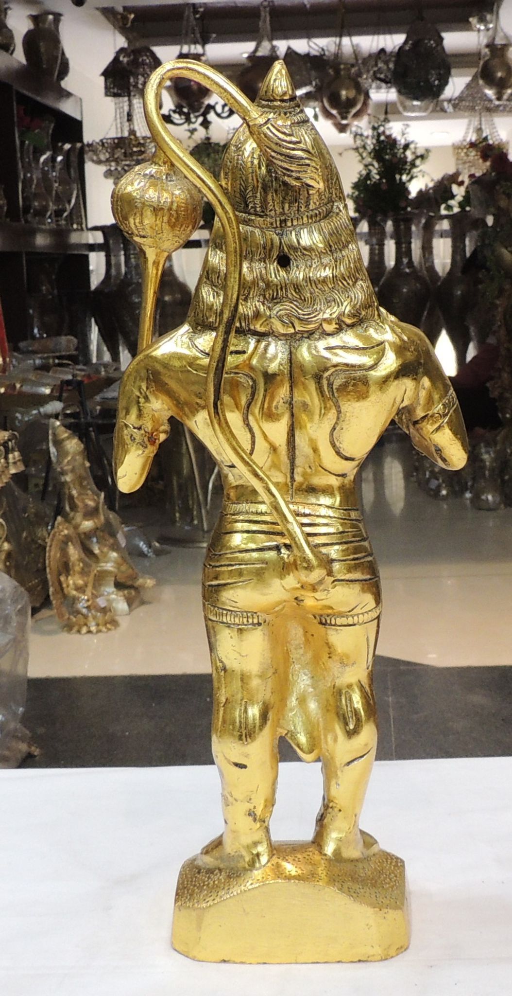 Aluminium Showpiece Standing Hanuman Ji - 6.5*4.5*16 Inch (AS488 G)