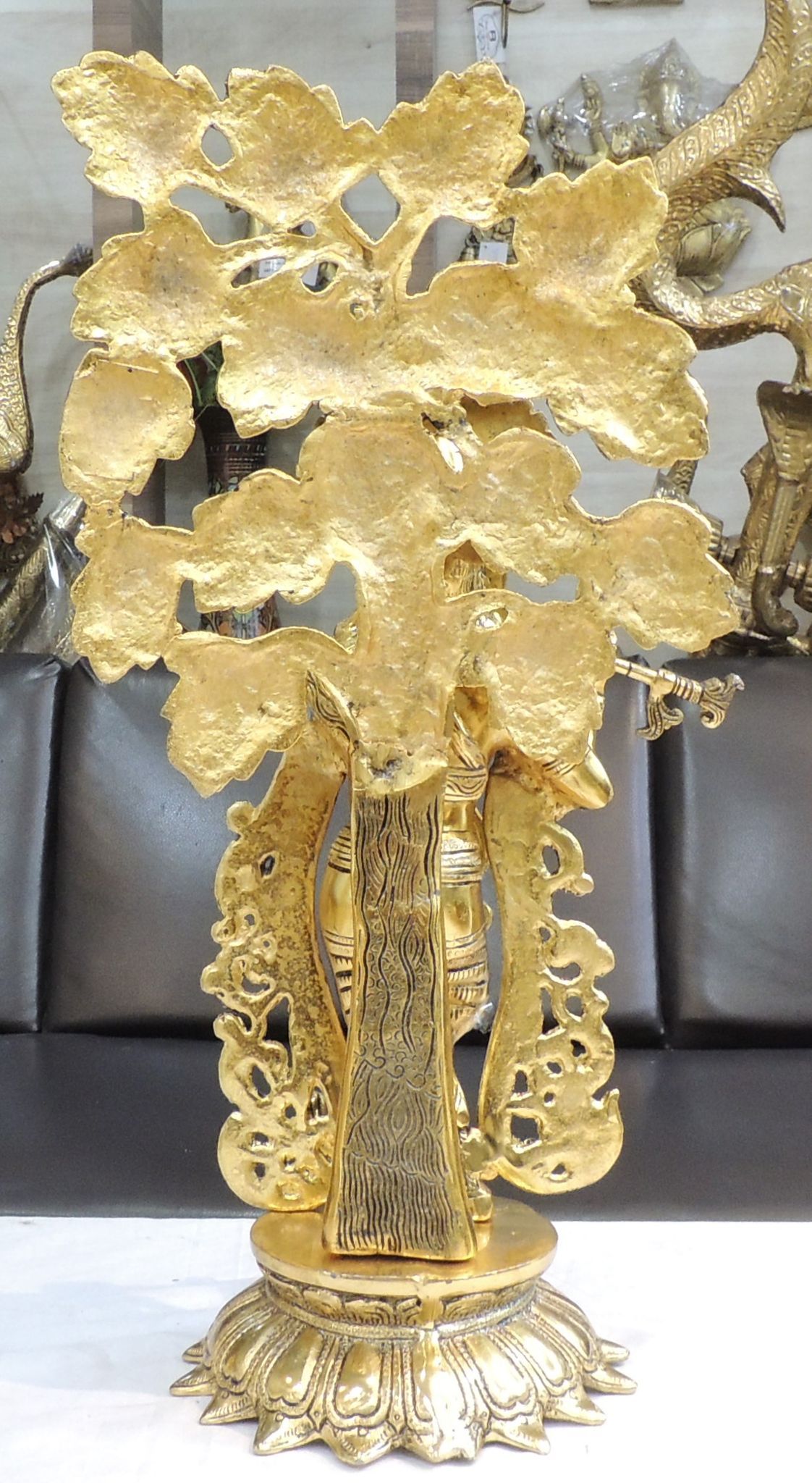 Aluminium Showpiece Tree Krishna - 11*8*23.5 Inch (AS512 G)