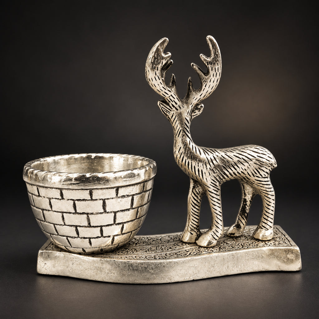 Aluminium Showpiece Deer Basket - 7*3.5*6 Inch (AS495 S)