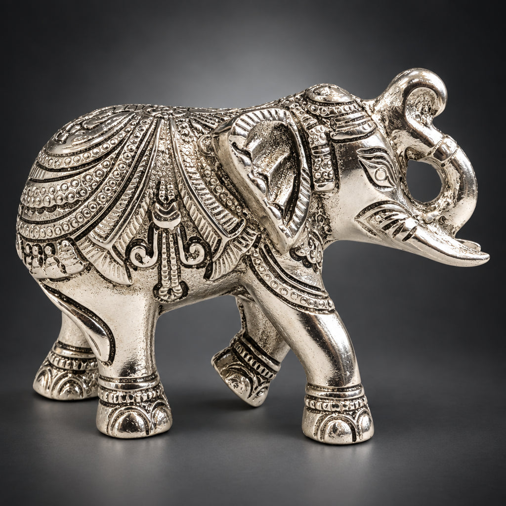 Aluminium Showpiece Elephant - 5*2*3.5 Inch (AS503 S)