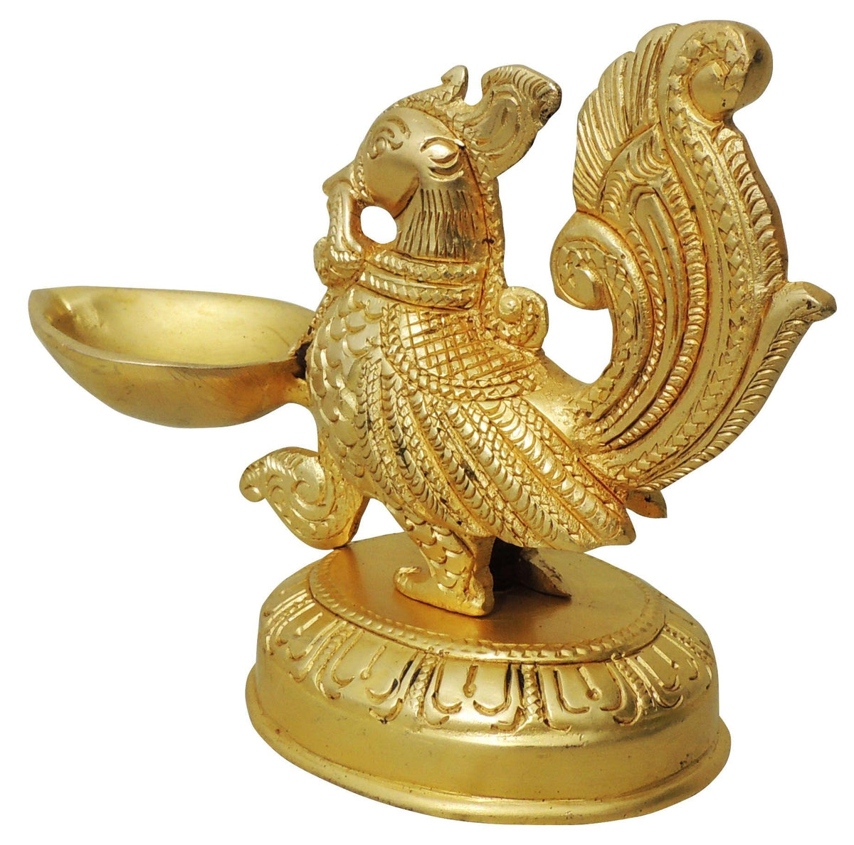 Brass Table Decor Oil Lamp Murga Deepak - 5*2.5*4 inch (F394 B)