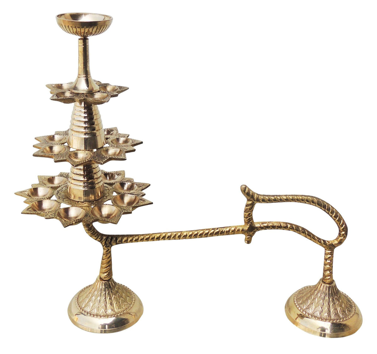 Brass Ganga Arti 21 Bati (F447 X)