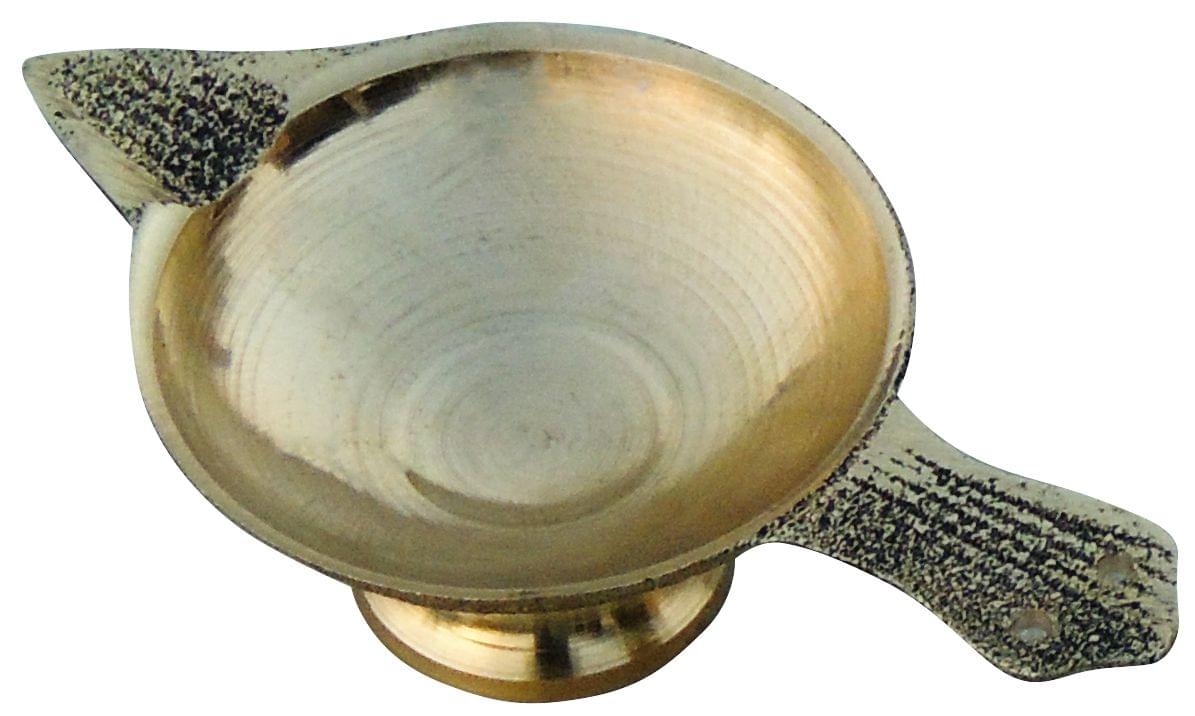 Brass Table Decor Oil Lamp Deepak No. 0 - 3*1.6*0.8 inch (F626 A)