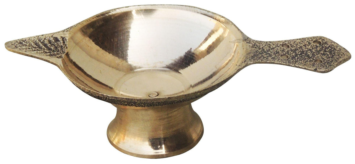 Brass Table Decor Oil Lamp Deepak No. 1 - 3.5*2.8*1 inch (F626 B)