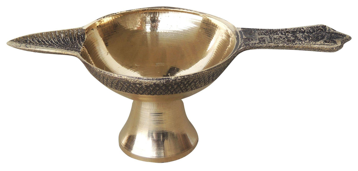 Brass Table Decor Oil Lamp Deepak No. 5 - 6.4*3*2.3 inch (F626 F)