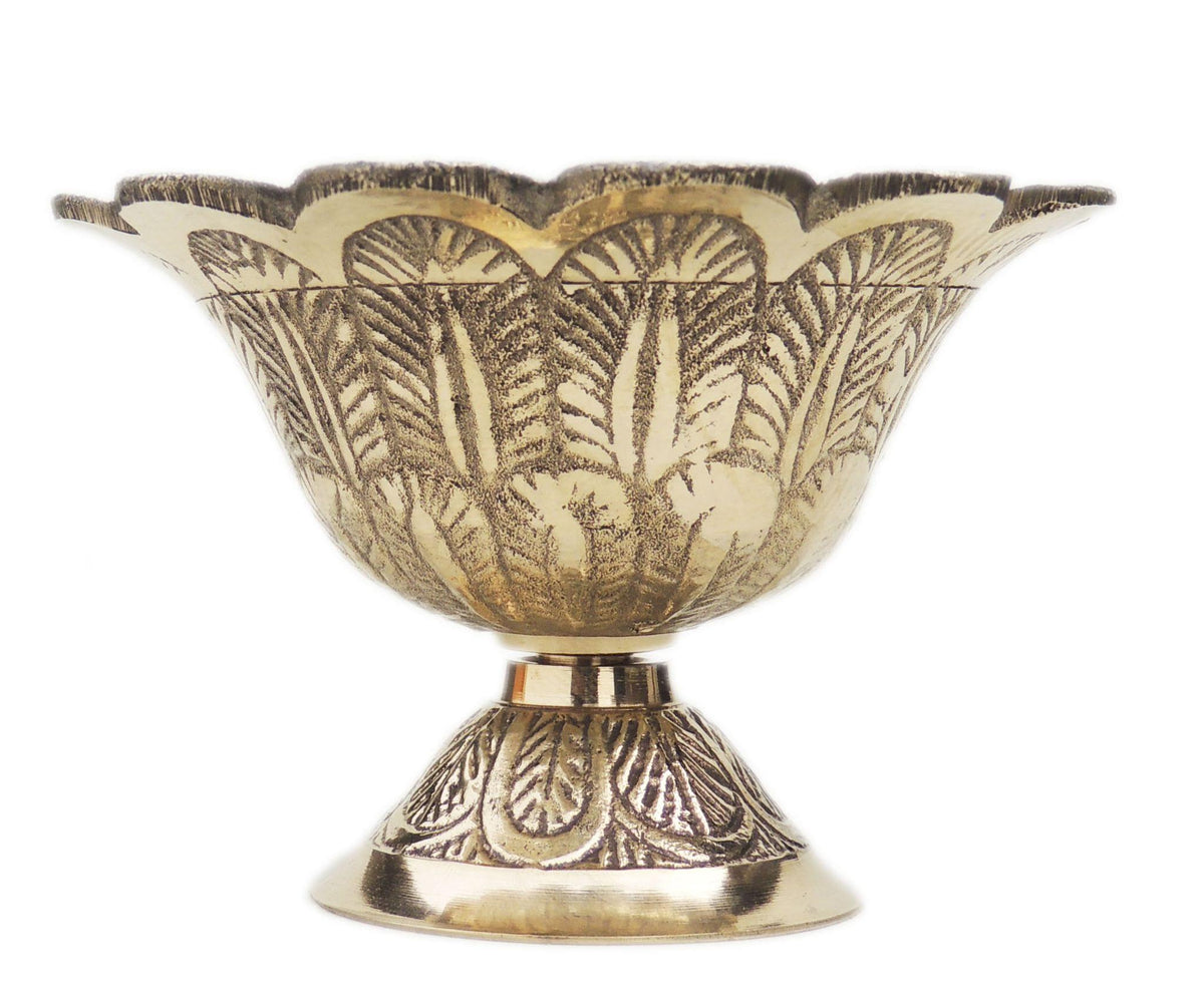 Brass Table Decor Oil Lamp Deepak - 3.2*3.2*2.1 inch (F636 C)