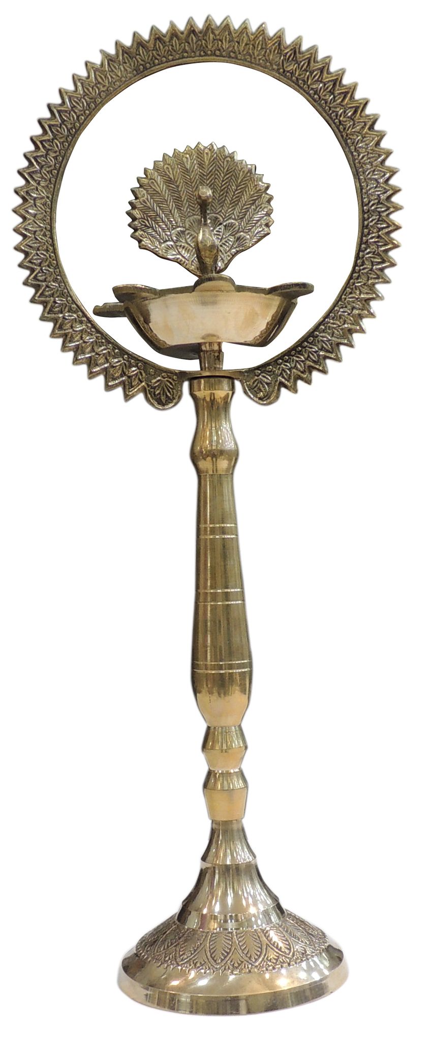 Brass Table Decor Peacock Deepak - 8*5*20 Inch (F656 J)