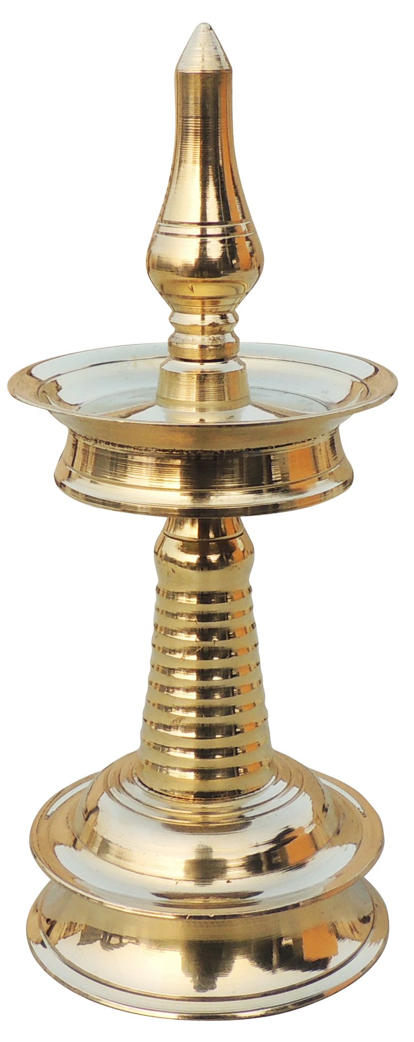 Brass Table Decor Round Kerala Fancy Deepak - 3.2*3.2*8 Inch (F716 D)