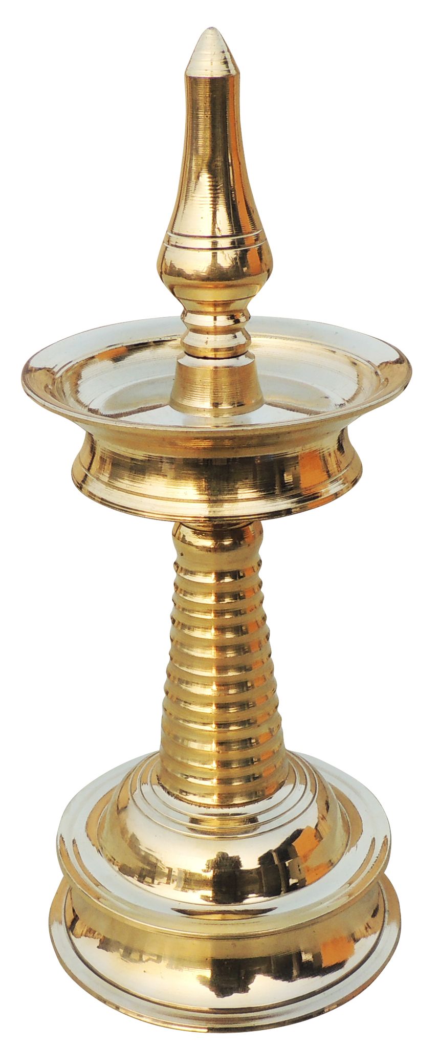 Brass Table Decor Round Kerala Fancy Deepak - 3.5*3.5*9 Inch (F716 E)