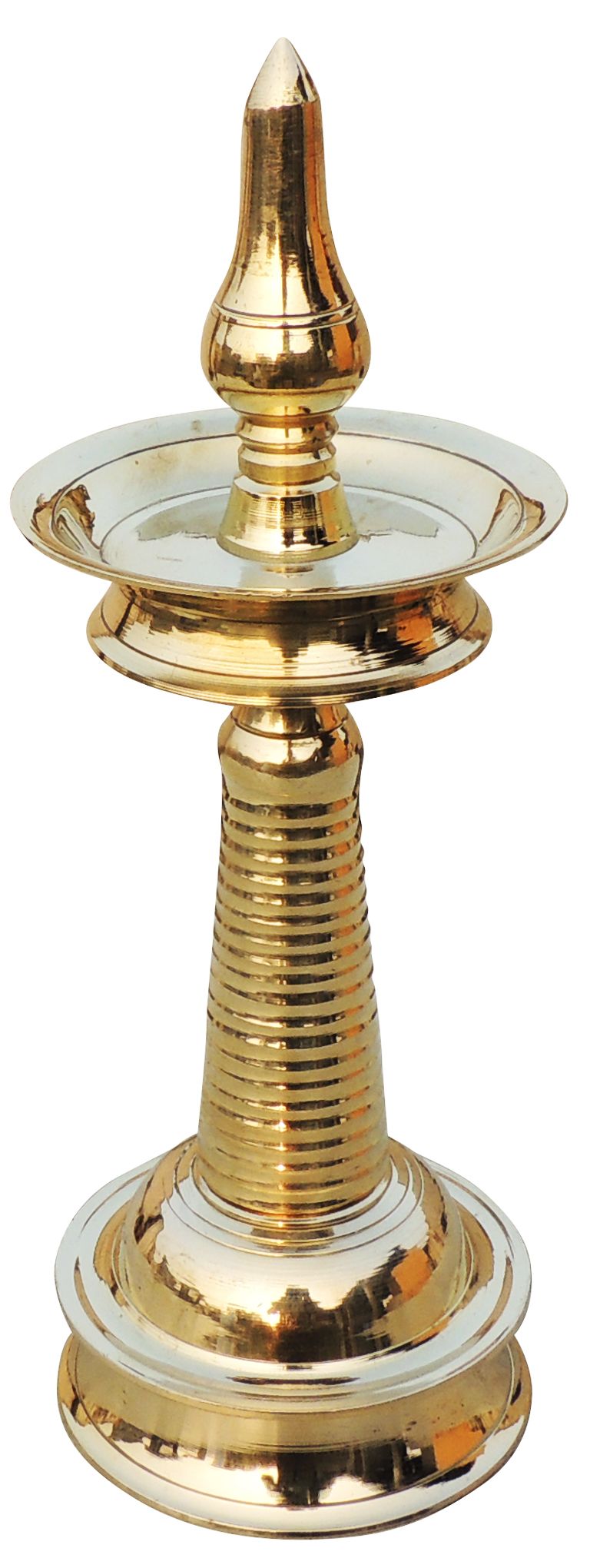 Brass Table Decor Round Kerala Fancy Deepak - 4*4*11 Inch (F716 G)