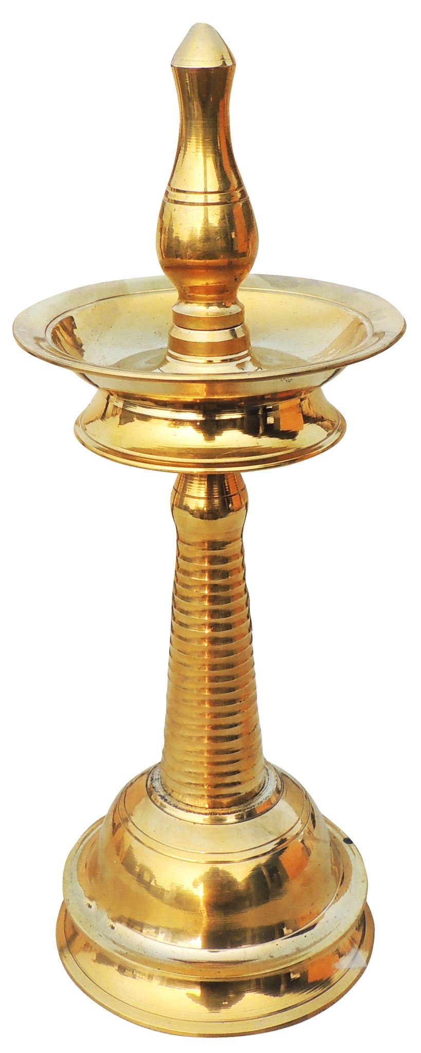 Brass Table Decor Round Kerala Fancy Deepak - 5.2*5.2*14 Inch (F716 H)