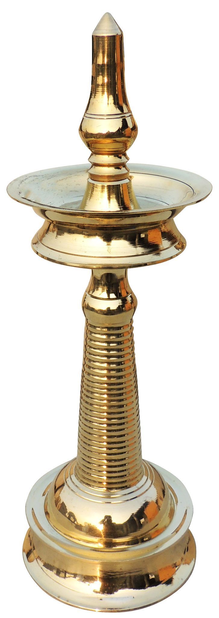 Brass Table Decor Round Kerala Fancy Deepak - 5.2*5.2*15.2 Inch (F716 I)