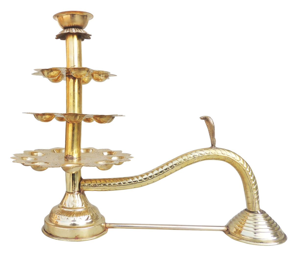 Brass Ganga Arti 21 Bati (F721 G)