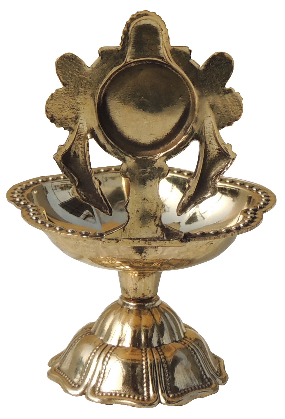 Brass Table Decor Oil Lamp, Shankh Deepak - 2.5*2.5*3.5 Inch (F777 C)