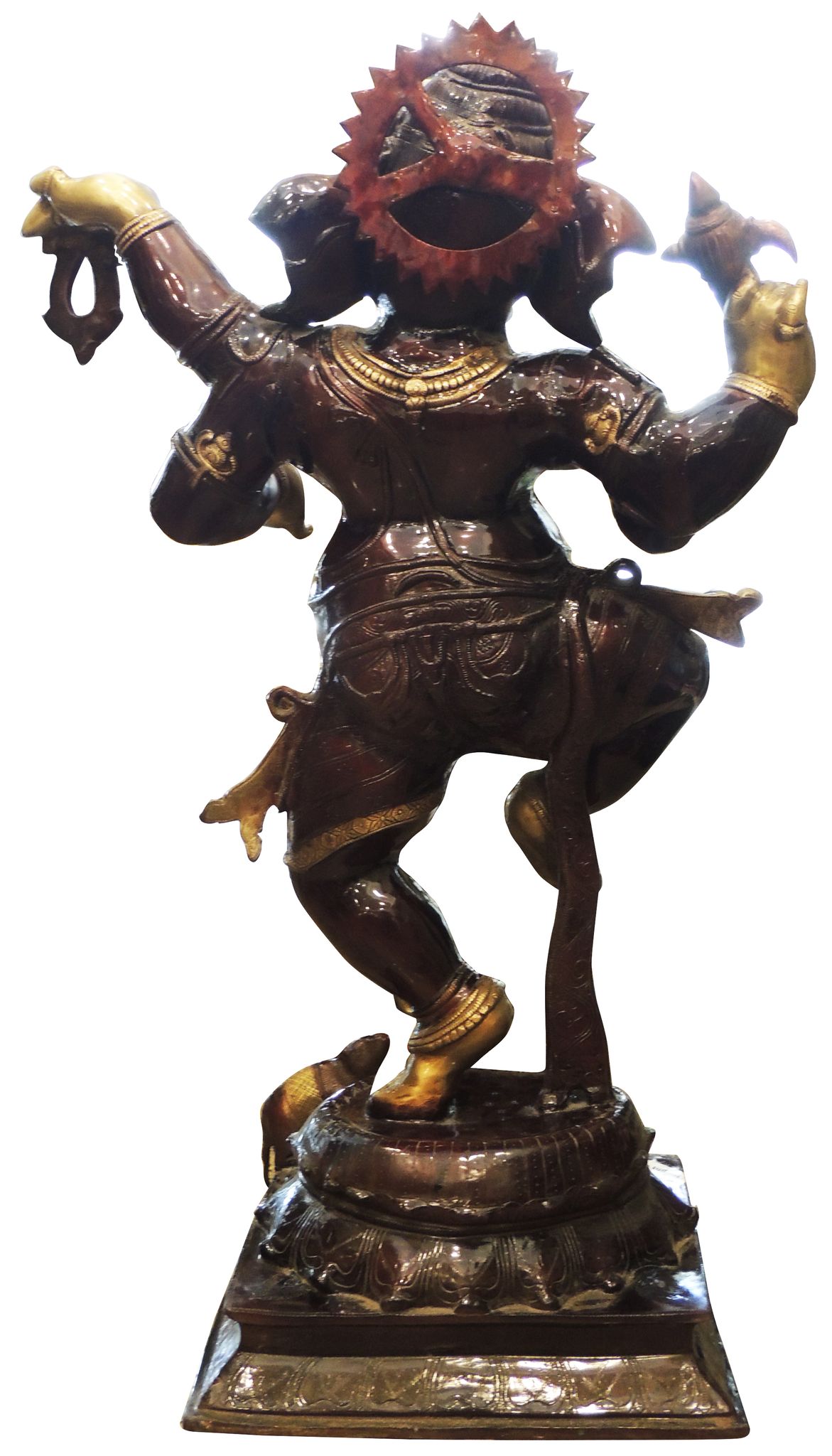 Brass Showpiece Antique Ganesh God Idol Statue, 50 KG (BS1764 G)