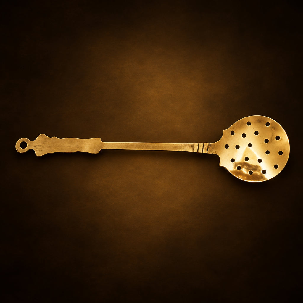 Brass Ladle Karchli 220 Gm - 15.5*4*0.5 inch (Z280 B)