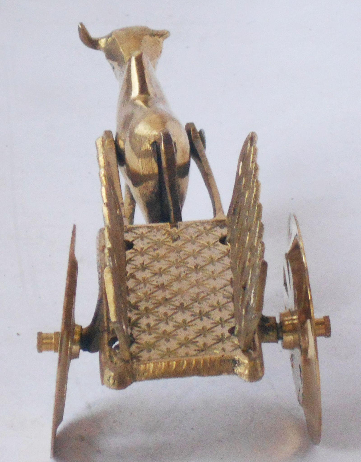 Brass Showpiece Bull Cart Statue - 8.5*3.8*3.5 inch (Z356 C)