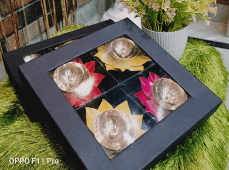 Brass Decorative Deepak Pack of 4 Pcs. (Z484 A)
