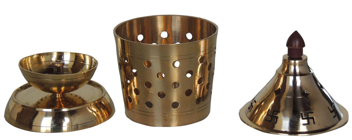 Brass Table Decor Oil Lamp, Deepak - 3.2*3.2*5 Inch (Z542 C)