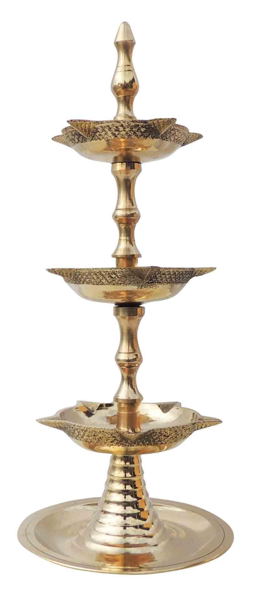 Brass Showpiece Step Deepak Diya - 3.5*3.5*8.5 Inch (Z559 C )