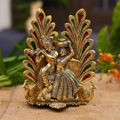 Showpiece Radha Krishna Statue - 5.4*4.5*8 inch (AS373 G)