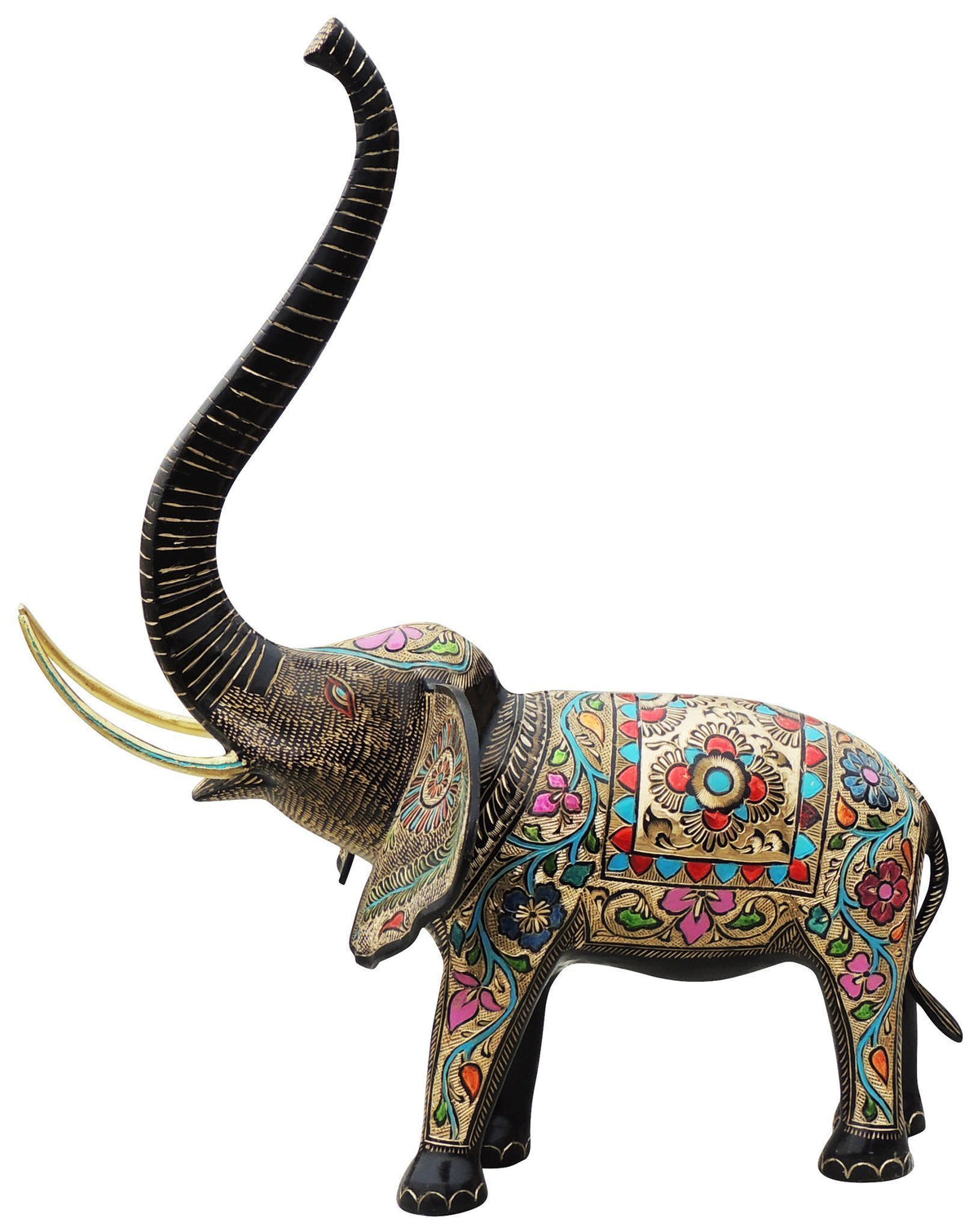Brass Showpiece Elephant Statue - 19*14*24 Inch (AN242 A)