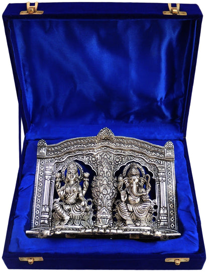 Showpiece Aluminium Lakshmi Ganesh (LG) Darbar - 8.5*2*6 inch (AS027)