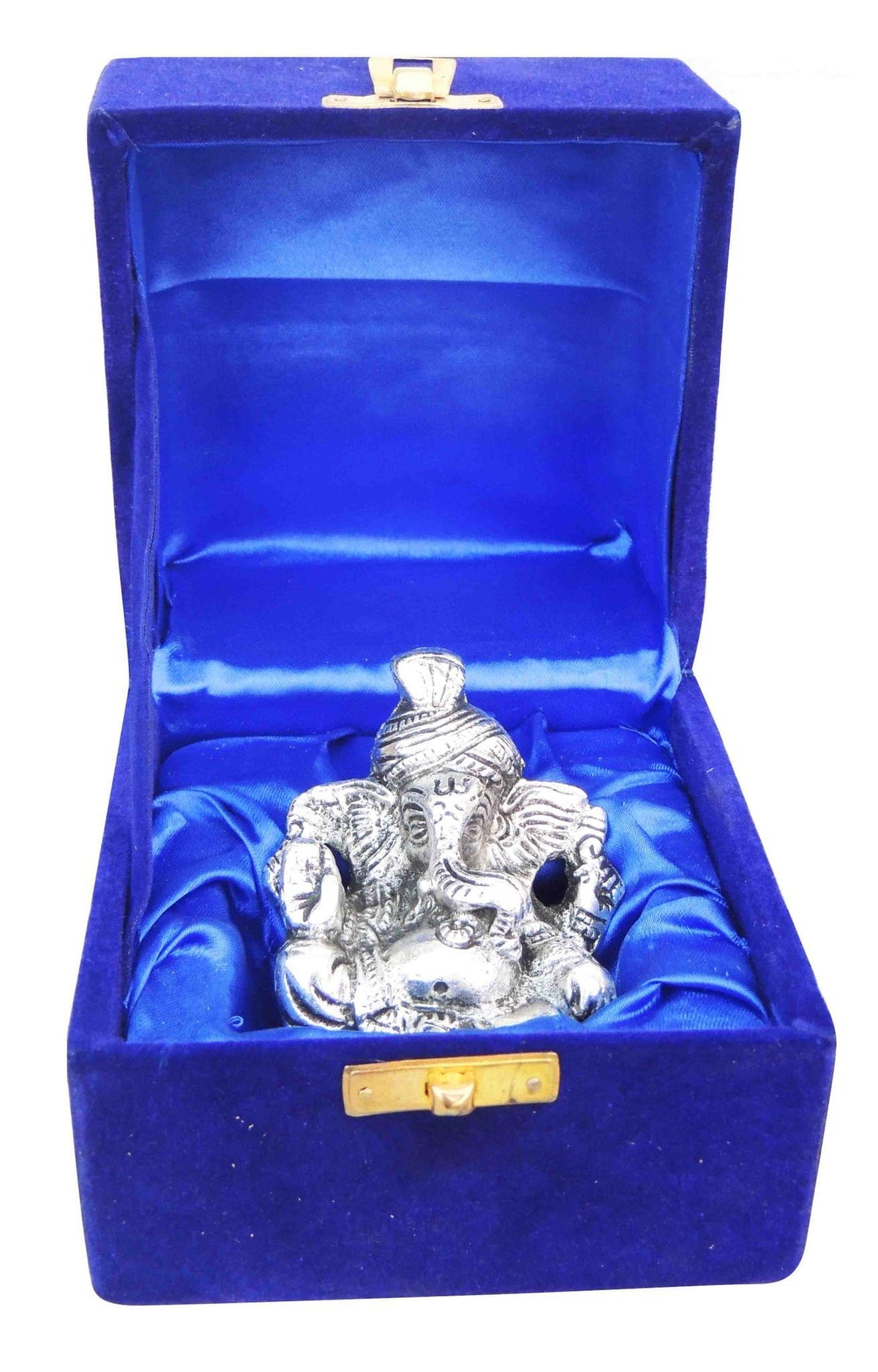 Aluminium Showpiece Pagadi Ganesh Statue - 4*4*3.5 Inch (AS068 B)