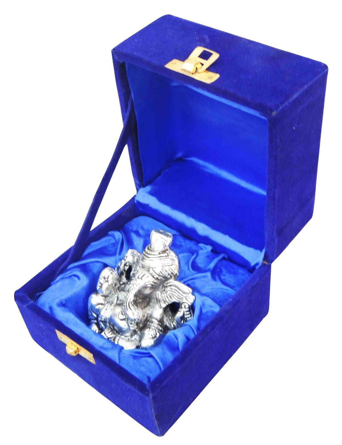 Aluminium Showpiece Pagadi Ganesh Statue - 4*4*3.5 Inch (AS068 B)