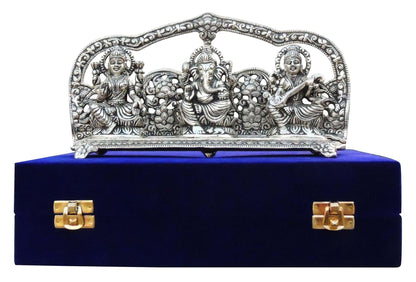 Showpiece Aluminium Laxmi Ganesh & Saraswati ji - 10*2*6 inch (AS069)