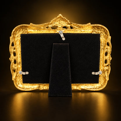Aluminium Showpiece Photo Frame Double Statue - 9.5*0.5*7 Inch (AS088 C)