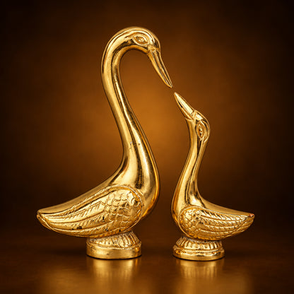 Aluminium Showpiece Duck Pair - 5*1.5*5.3 inch (AS128 G)