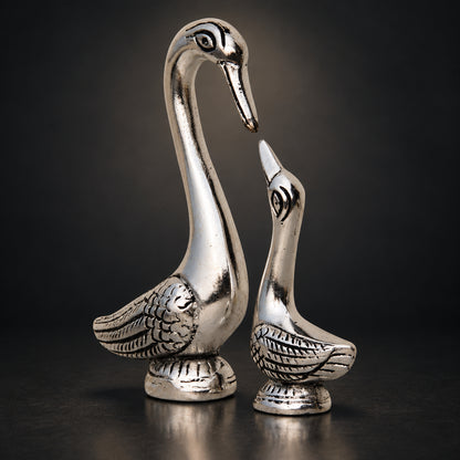Aluminium Showpiece Duck Pair - 5*1.5*5.3 inch (AS128 S)