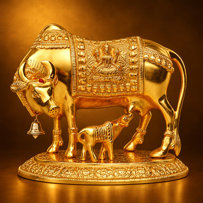 Showpiece Cow & Calf Statue - 9.5*6.5*7.5 inch (AS129 G)